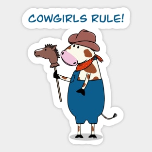 Cowgirl cow Sticker